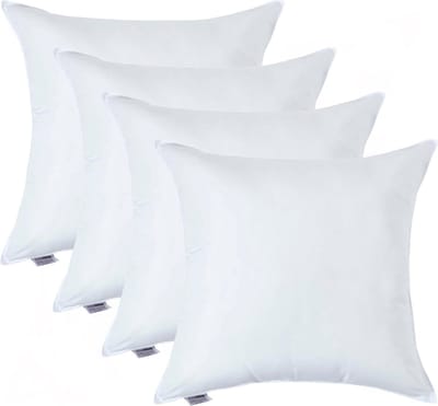 Homescapes kussenvullingen set van 4 – 50×50 cm – supermicrovezel binnenkussens – OEKO-TEX® – hypoallergeen – wasbaar