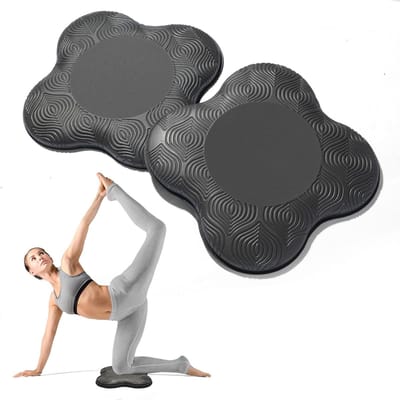 2 Yoga knielmat - kniemat - kniebeschermers - Sportmat - knieondersteuning - kniebrace - steunkussen - geschikt voor knieën, ellebogen, polsen, handen en hoofd - TPE - zwart