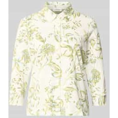 relaxed fit overhemdblouse van katoenmix