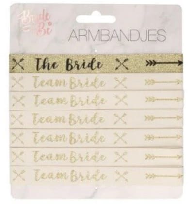 Armbanden Vrijgezellenfeest - Team Bride - 7 stuks