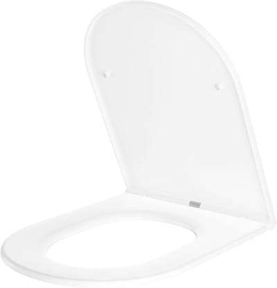 Universele WC Bril D-Vorm - Hoogwaardige Toiletbril van Polypropyleen (PP) - Verkleurt Niet - Stevige Scharnieren - Wit