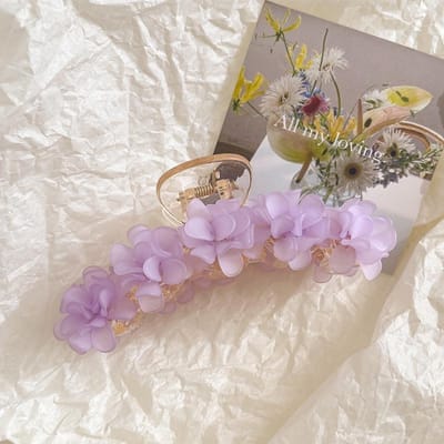 Mode Elegante Bloem Haarklauw Clips Hars Haarspelden Haar Clip Acryl Hairgrip voor Vrouwen Haaraccessoires 11cm