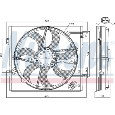 Koelventilatorwiel, motorkoeling NISSENS 85946