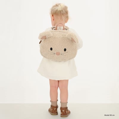 Beagles Friends Rugzak Kinderen - Schooltas met verstelbare schouderband - Kinderrugzak van Nylon en Polyester met ritssluiting - Crème