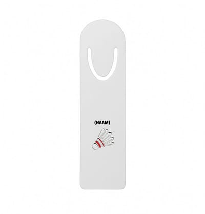 Hacebo® - Badminton met eigen naam metalen boekenlegger - Badminton - Badmintonner - Sport Bladwijzer boekenleggers - 12.7 cm x 3.2cm