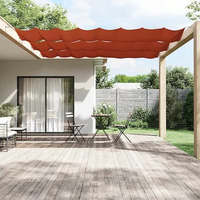 vidaXL Luifel verticaal 140x600 cm oxford stof terracottakleurig