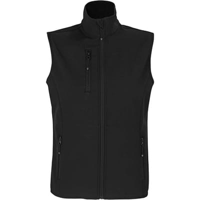 SOLS Dames/Dames Falcon Bodywarmer Softshell met rits (Zwart)