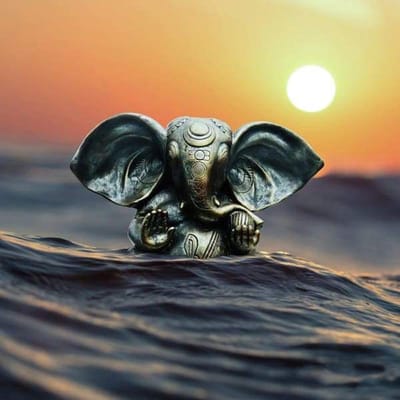 Bricolage broderie artisanat 5d diamant peinture pleine perceuse seigneur Ganesha en mer diamant mur Arts 30x30CM black