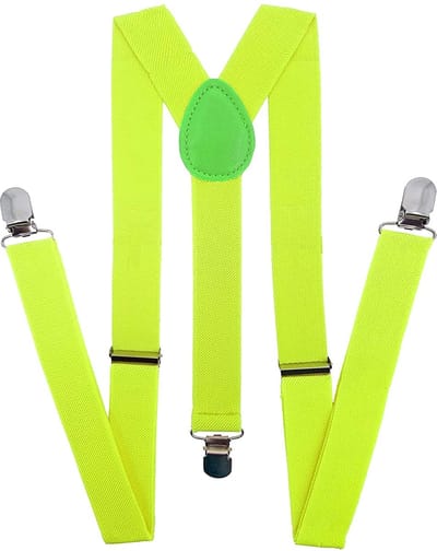 Fako Fashion - Heren Bretels - Dames Bretels - Effen - 100cm - Fluor Geel