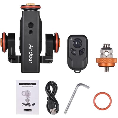Andoer L4 PRO Dolly vidéo de caméra motorisée avec indication d'échelle curseur de piste électrique sans fil noir