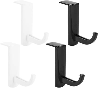 Allecto Plus - Headset houder voor monitor | 4 zelfklevende haken voor hoofdtelefoon | Ruimtebesparende standaard voor computerschermen