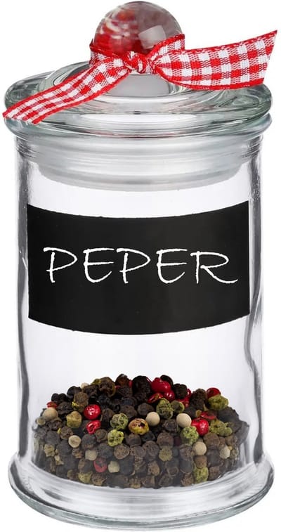 Kruidenpotjes/voorraadpotjes met krijtvlak - 2x stuks - 120 ml - glas