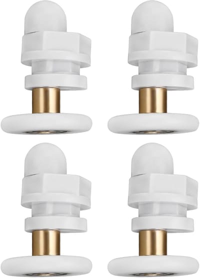 Dailygoods- Douche Deurrollen 29mm Ultra-Stil - 4 Stuks - Katrol - Koper/POM - Geschikt voor 4-6mm Dikte - Voor Glazen Douchedeur - Douchedeurrollen