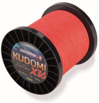 Akami Kudomi Gevlochten Vislijn 1000 M Rood 0.650 mm