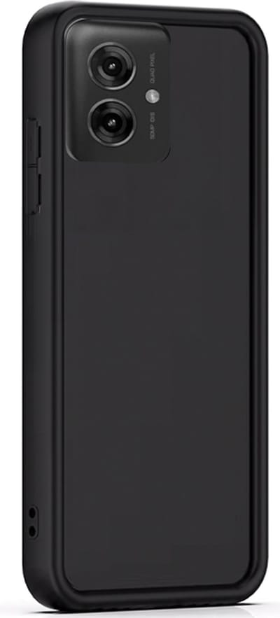 Hoesje geschikt voor Motorola Moto G55 - Versterkte randen - Bescherming Camera & Scherm - Matte Design Jet Zwart