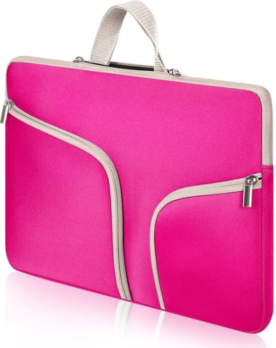 Laptophoes 11 tot 12,9 inch - Roze - Laptoptas Dames - Waterafstotend - Tas Voor Laptop 12,6 Inch - Hoes met Ritssluiting