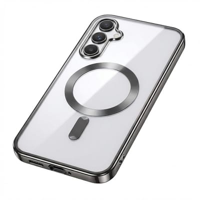 Transparante MagSafe telefoon hoesje met stevige rand – geschikt voor Samsung A16 – heldere backcover met camera bescherming – anti kras – magnetische case – unisex