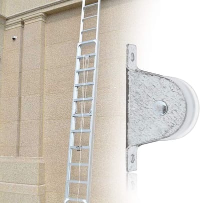 Ladder Pulley Wheel - Ladder Accessoire - Ladder Onderhoud - Corrosiebestendig - 4 cm Diameter - Zilver