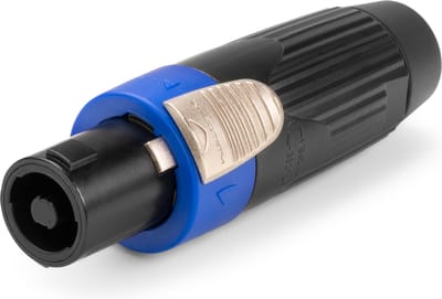 Neutrik - 4-polige Speakon Vrouwelijke Kabelconnector - zwart metaal - NLT4FXX-BAG