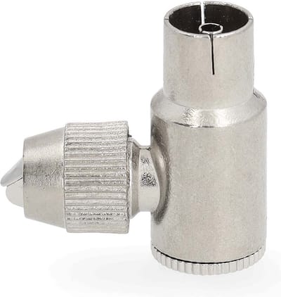 Nedis IEC (Coax) Connector - 90° Gehoekt - Female - Vernikkeld - 75 Ohm - Schroef - Diameter kabelinvoer: 7.0 mm - Metaal - Zilver - 2 Stuks - Doos