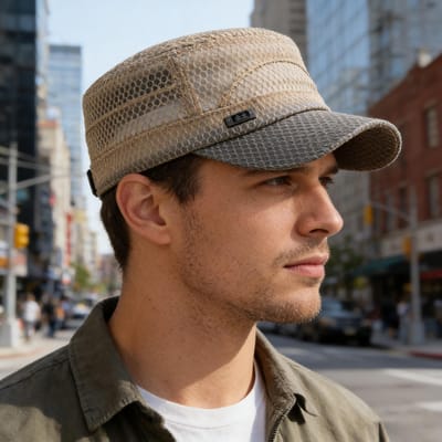 Lente Zomer Anti-UV Baseballpet Ademende Casual Platte Top Pet Buiten Verstelbare Zon Hoed Mannen gray
