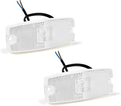 LED Marker Lichten - Positie Lampen - Voertuig Verlichting - Waterdicht ECE Goedgekeurd - 110mm Lengte - Wit