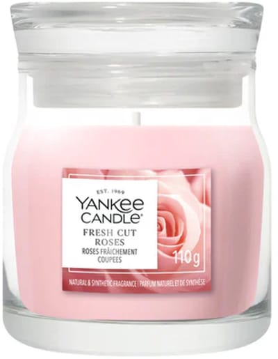 Yankee Candle - Fresh Cut Roses Small Jar Geurkaars - tot 30 branduren