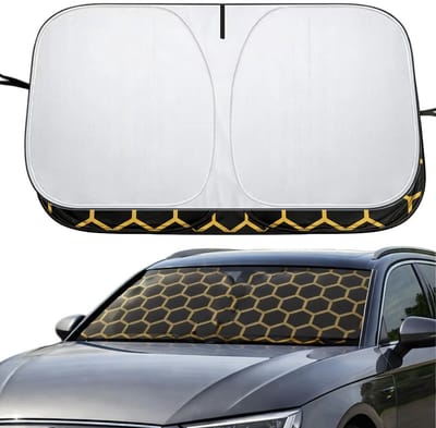 Solidchoice- Zonnescherm Auto - Opvouwbaar 142 x 70 cm - UV-bescherming - Reflecterend - Antislip - Lichtgewicht - Autozonwering