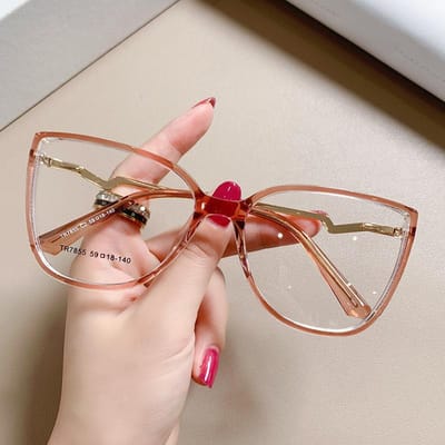 Trendy Kattenoog Glitter Leesbril Dames Luxe Metalen Montuur Anti Blauw Licht Designer Optische Bril Presbyopie Bril 1.5