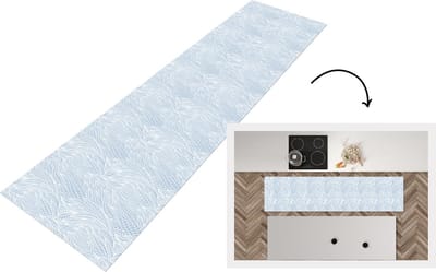 Keukenloper - Loper keuken - Bladeren - Patronen - Winter - 200x50 cm - Keukenloper vinyl