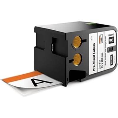 DYMO 1868713 XTL voorgesneden veiligheidslabels met oranje header 51mm x 102mm (origineel)