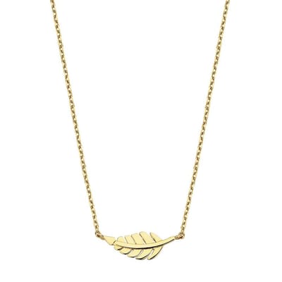 New Bling Goud 9NBG-0026 14 Karaat Gouden Collier met Hanger - Veer - Goud
