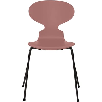 Fritz Hansen Ant Stoel - gelakt - wild rose - zwart