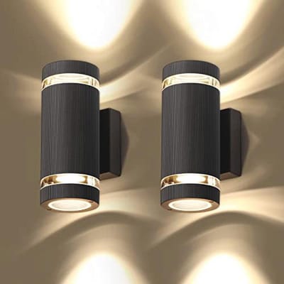 Moderne Waterdichte Led-buitenwandlamp Set van 2 | 3000 K Warmwit Aluminium Tuinverlichting