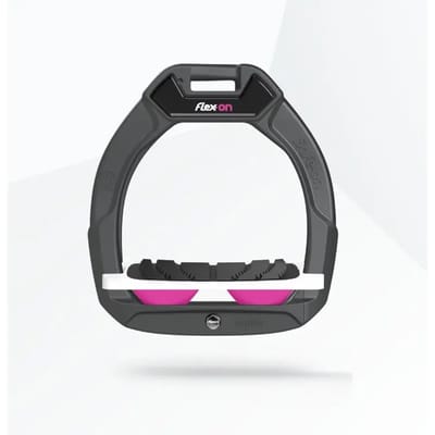 Veiligheidsbeugels voor paardrijden Ingelijkte Grip Antraciet/Wit/Roze kind Flex-On Safe-On
