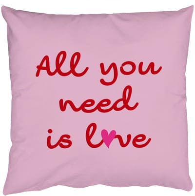Sierkussens - Kussentjes Woonkamer - 50x50 cm - Tekst - Roze - Love - Hart