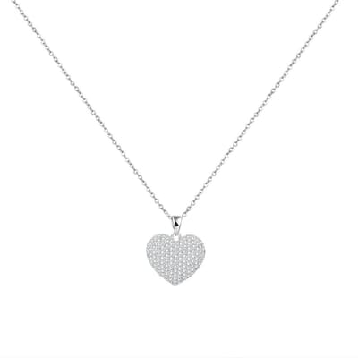 Sorprese Ketting Marbella - Hartje - Ketting dames - Zilverkleurig - 45 cm - Heren Ketting - cadeau - Model X - Cadeau