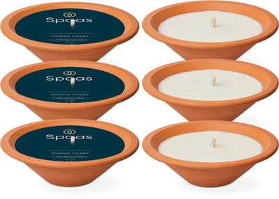 Spaas Buitenkaars Royal Flame - Terracotta Tuinkaars Ø23cm - circa 13u - 6 kaarsen