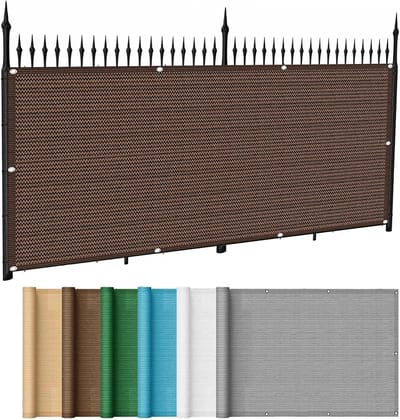 Balkonscherm - Privacy scherm - Inkijk weren - Weerbestendig onderhoudsvriendelijk - 95 x 900 cm - Bruin