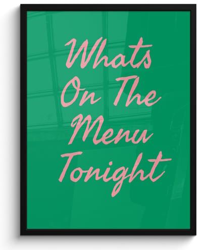 Poster in lijst - Fotolijst 60x80 cm - Posters - Menu - Quote - Roze - Posterlijst zwart - Decoratie - Wanddecoratie woonkamer - Muurdecoratie slaapkamer
