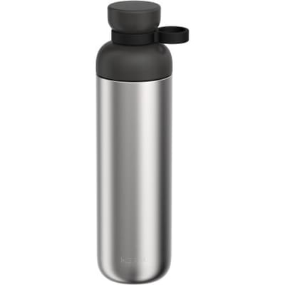 Mepal Waterfles roestvrij staal Vita - 900 ml - 2 openingen voor extra drinkgemak - Drinkfles RVS - Nordic black
