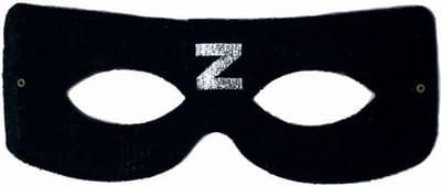 Zorro oogmasker - zwart - kinderen - karton/stof - masker - verkleed maskers