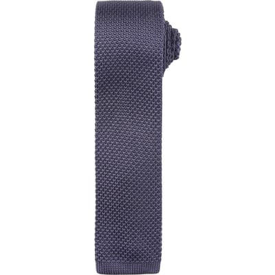 Premier Unisex gebreide stropdas voor volwassenen (Staal)