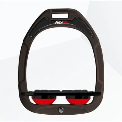 Platte Grip Steigeren Bruin/Zwart/Rood Flex-On Green Composite