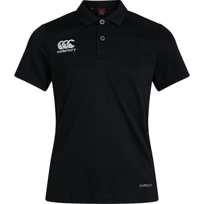 Canterbury Dames/Dames Club Dry Poloshirt (Zwart)