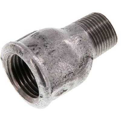 R 3/8'' x Rp 1/2'' M/F Verzinkt Gietijzeren Verloopring 25 Bar [2 Stuks]