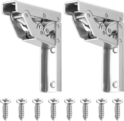 Scharnierhouder, 2 stuks, 90 graden/180 graden scharnieren, inklapbaar, verborgen tafelhouder, scharnieren, kastscharnieren, opschroefscharnier voor kast, meubelscharnieren