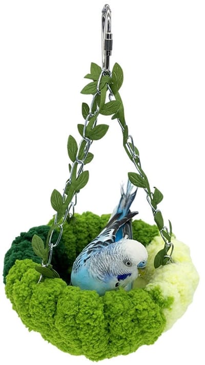 Mmgoqqt 1 Stuk - Vogelhangmat Papegaai - Nest Parkiet Slaapplaats - Groen Bos Thema - Groot