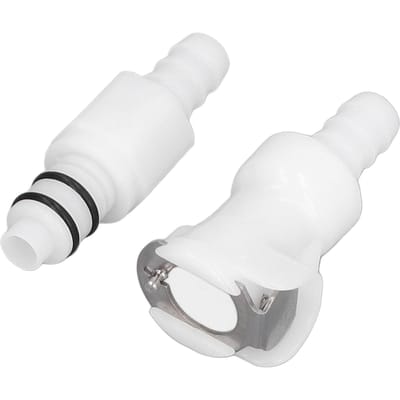 Plastic Slang Snelkoppeling 5/16 Buis met Afsluiter Voedselveilig Plastic Waterleiding Slangkoppeling voor Gas Bierleiding white