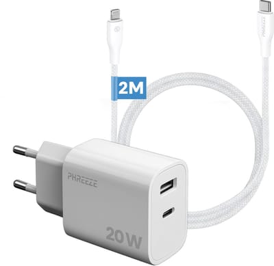 Phreeze usb c snellader 30w met kabel geschikt voor iphone 14 13 12 11 se - Power delivery oplader 2 meter